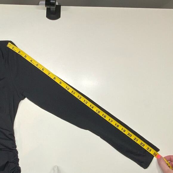 NWT | Susana Mónaco | Crisscross Mock Long Sleeve Dress | Onyx | Small - Picture 8 of 15